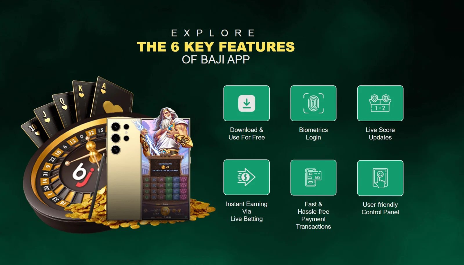 Six features of the Baji Android app